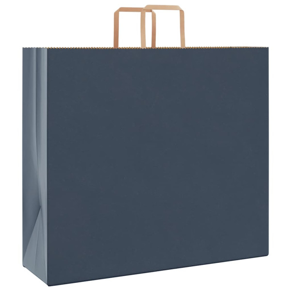 Bolsas de papel kraft con asas 250 uds azul 54x15x49 cm M 3