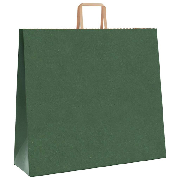 Bolsas de papel kraft con asas 250 uds verde 54x15x49 cm M 4
