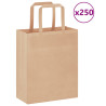 Bolsas de papel kraft con asas 250 uds marrón 18x8x22 cm 1