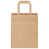 Bolsas de papel kraft con asas 250 uds marrón 18x8x22 cm 5