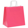Bolsas de papel kraft con asas 250 uds rosa 26x17x25 cm 4