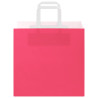 Bolsas de papel kraft con asas 250 uds rosa 26x17x25 cm 5