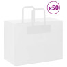 Bolsas de papel kraft con asas 50 uds blanca 32x17x25 cm 1