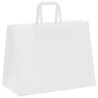 Sacos de papel 50 unid com alças branco 32x17x25 cm 4