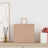 Bolsas de papel kraft con asas 50 uds marrón 32x22x28 cm 2