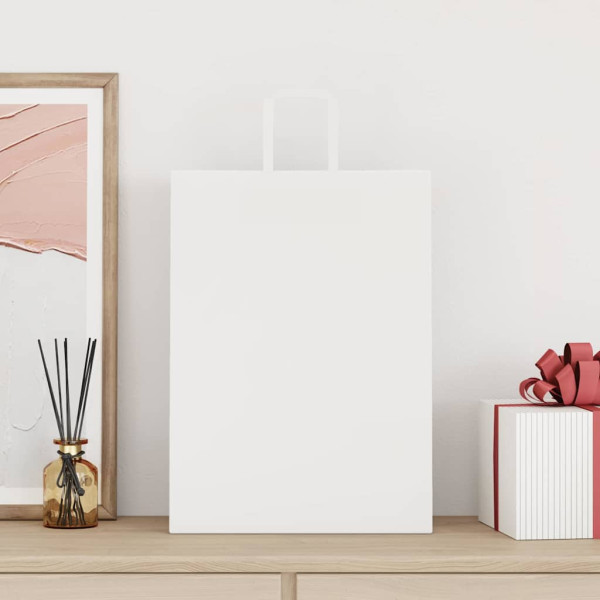 Sacos de papel 250 unid com alças branco 32x17x44 cm M 2