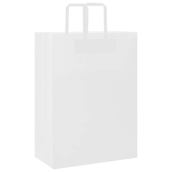 Sacos de papel 250 unid com alças branco 32x17x44 cm M 3