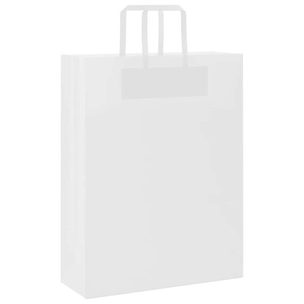 Bolsas de papel kraft con asas 250 uds blanca 32x12x42 cm M 3
