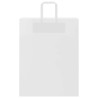 Sacos de papel 250 unid com alças branco 32x12x42 cm 5