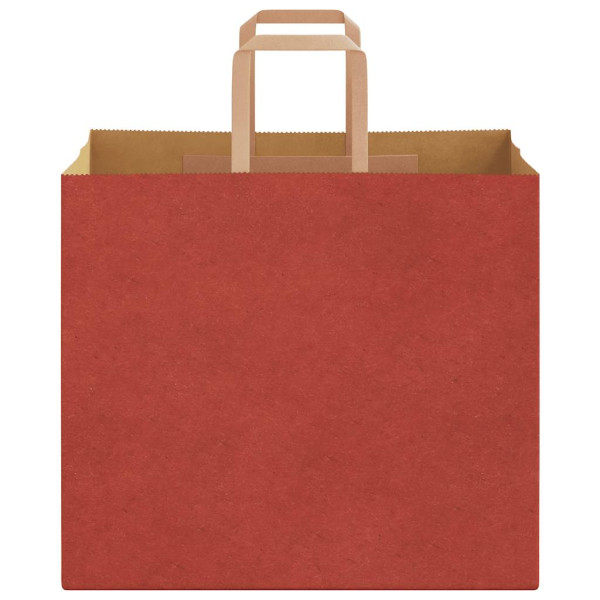 Bolsas de papel kraft con asas 250 uds rojo 32x22x28 cm M 4