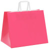 Bolsas de papel kraft con asas 250 uds rosa 32x22x24 cm 4