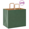 Bolsas de papel kraft con asas 250 uds verde 32x22x28 cm 1