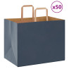 Bolsas de papel kraft con asas 50 uds azul 32x22x24 cm 1