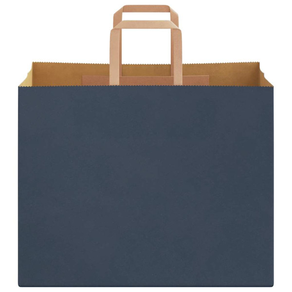 Bolsas de papel kraft con asas 50 uds azul 32x22x24 cm M 5