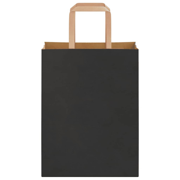 Bolsas de papel kraft con asas 250 uds negra 21x11x28 cm M 5