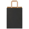 Bolsas de papel kraft con asas 250 uds negra 21x11x28 cm 5
