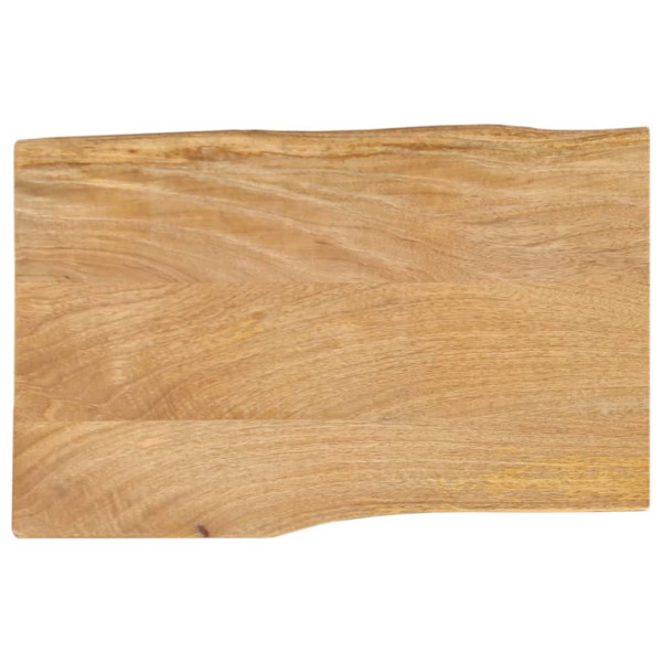 Tablero de mesa borde natural madera maciza mango 60x40x2.5 cm D