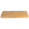 Tablero de mesa borde natural madera maciza mango 60x40x2.5 cm 3
