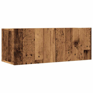 Muebles para TV de pared 2 uds madera envejecida 80x30x30 cm H