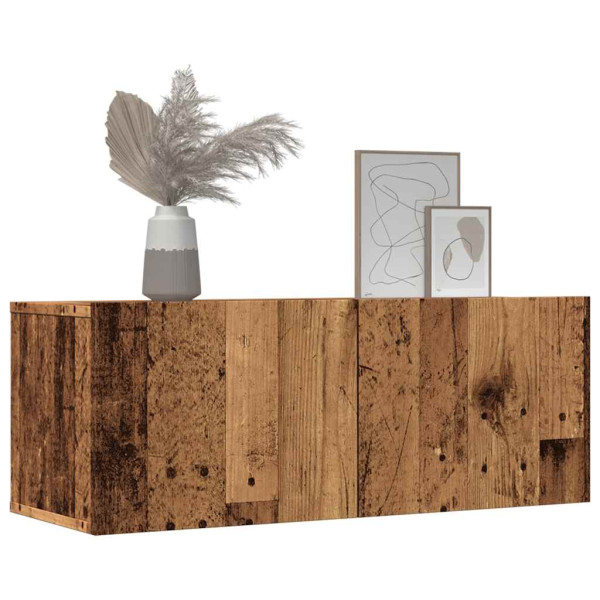 Móveis de parede para TV 2 pcs 80x30x30 cm madeira velha M 3