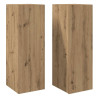 Muebles de TV 2 uds madera roble artisan 30.5x30x90 cm 2