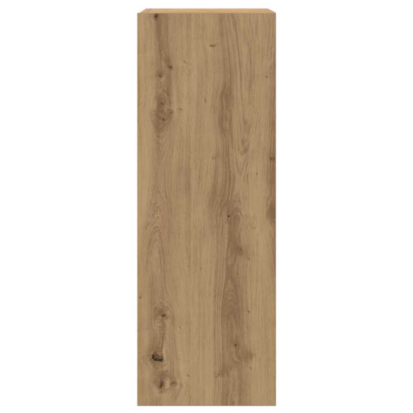 Muebles de TV 2 uds madera roble artisan 30.5x30x90 cm M 4
