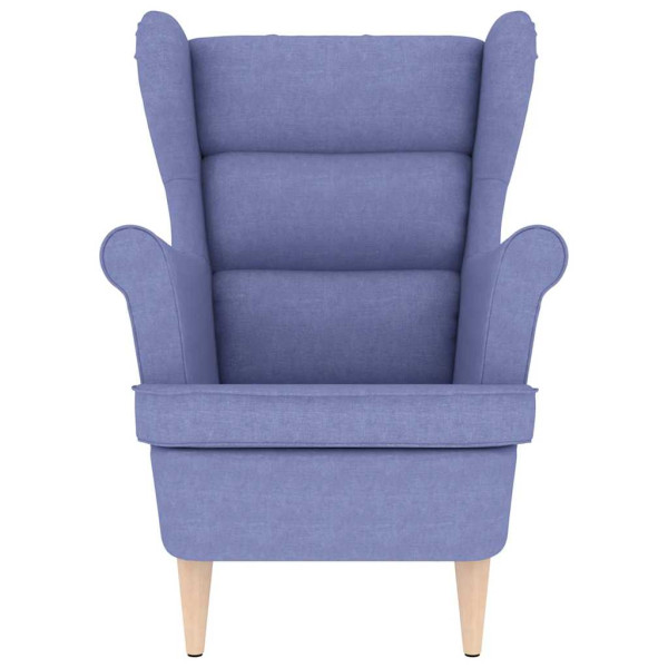 Sillón de tela azul vaquero 74x84x100 cm M 4