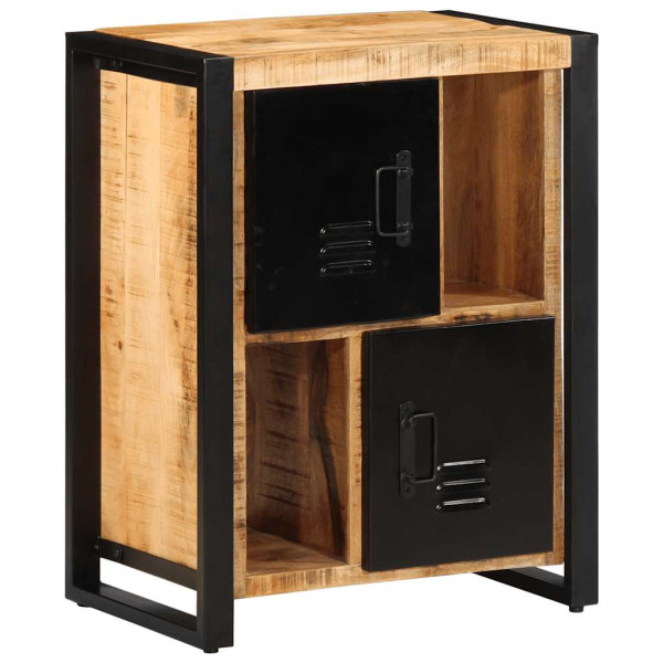 Aparador de madera maciza de mango rugosa 55x35x70 cm M 3
