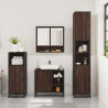 Set de muebles baño 3 pzas madera contrachapada roble marrón 3