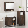 Set de muebles baño 3 pzas madera contrachapada roble marrón 4
