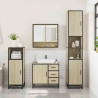 Set de muebles de baño 3 pzas madera contrachapada roble Sonoma 3