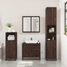 Set de muebles baño 3 pzas madera contrachapada roble marrón 3