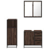 Set de muebles baño 3 pzas madera contrachapada roble marrón 5