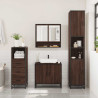 Set de muebles baño 3 pzas madera contrachapada roble marrón 3