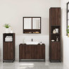 Set de muebles baño 3 pzas madera contrachapada roble marrón 3