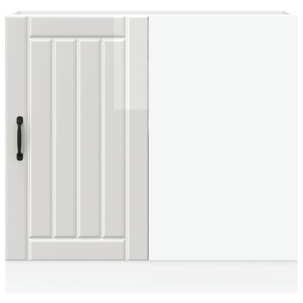 Armário de cozinha inferior Lucca deriv. madeira branco brilhante M 4