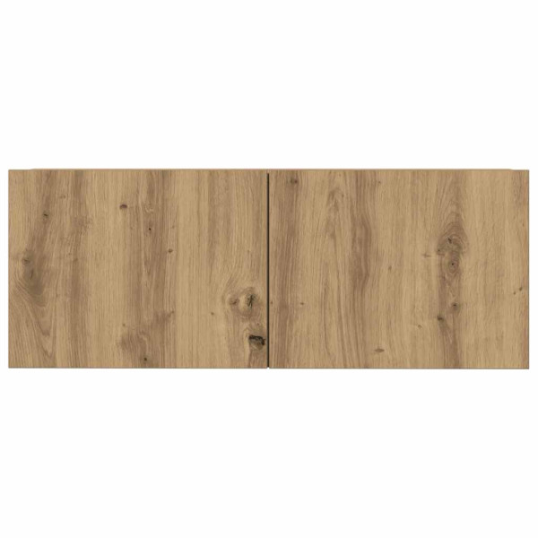 Mueble para TV de pared madera contrachapada artesanal 4 piezas M 5