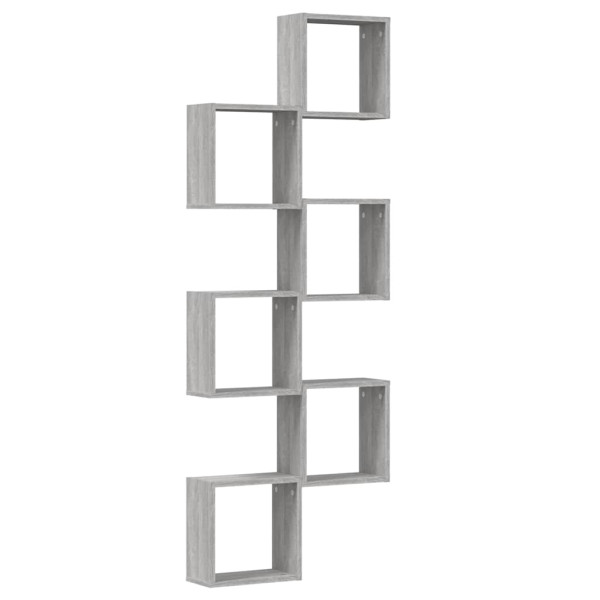 Estantes cubo de pared 6 unidades gris sonoma 30x15x30 cm M 4