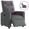Sillón reclinable de masaje eléctrico tela gris oscuro 1