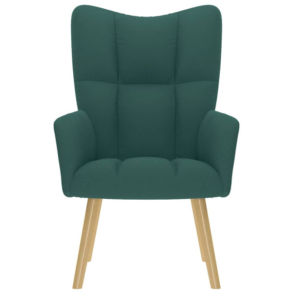 Sillón de relax de tela verde oscuro M 4