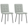 Sillas de comedor 2 unidades terciopelo gris claro 1