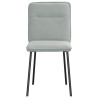 Cadeiras de jantar 2 pcs veludo cinzento-claro 4