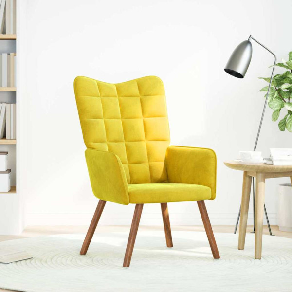 Sillón de relax terciopelo amarillo M 3