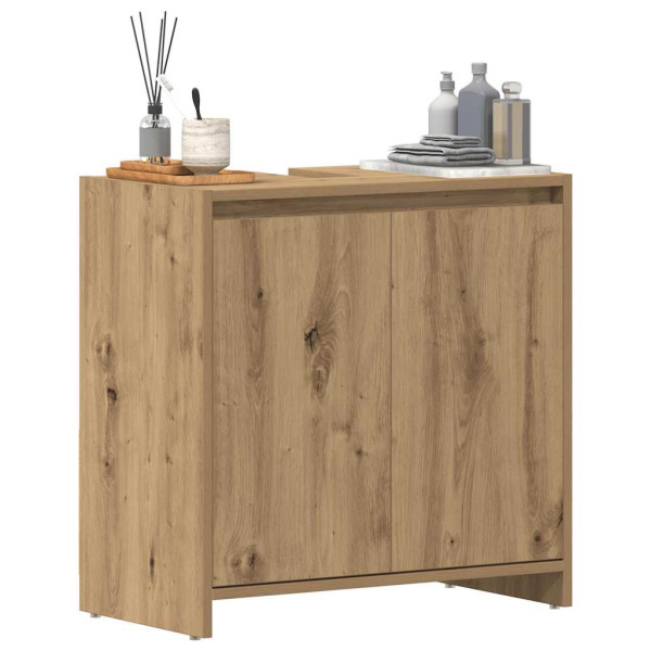 Mueble de lavabo de baño madera roble artisan 60x33x60 cm D