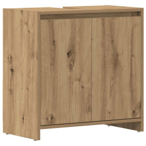 Mueble de lavabo de baño madera roble artisan 60x33x60 cm H