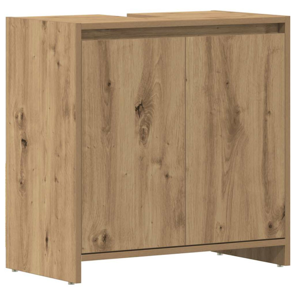 Mueble de lavabo de baño madera roble artisan 60x33x60 cm M 2
