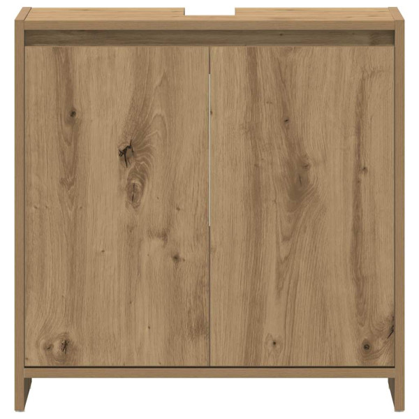 Mueble de lavabo de baño madera roble artisan 60x33x60 cm M 5