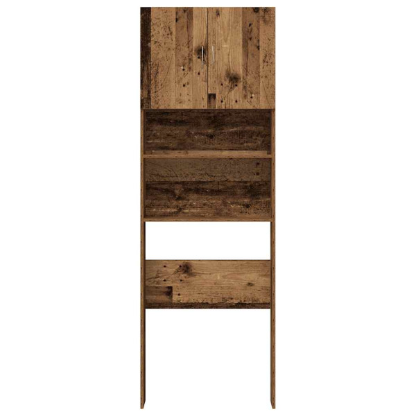 Armario lavadora madera ingeniería madera antigua 64x24x190 cm M 5