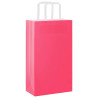 Bolsas de papel kraft con asas 250 uds rosa 21x11x36 cm 3