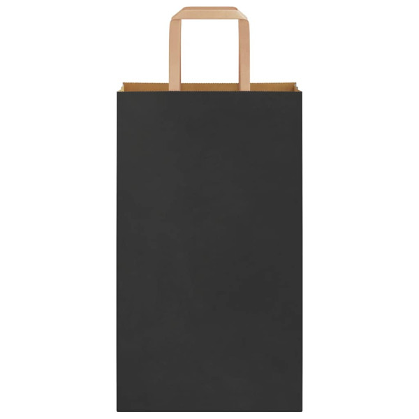Bolsas de papel kraft con asas 250 uds negra 21x11x36 cm M 5